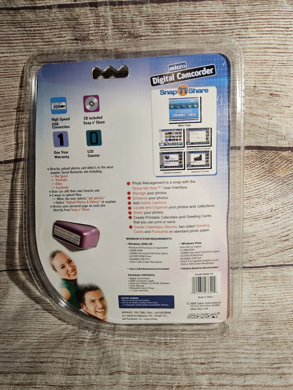 2008 pink micro digital camera camcorder
